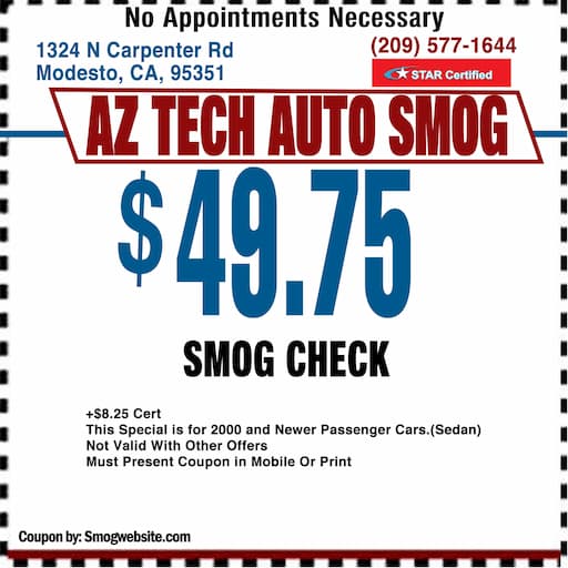 Az-tech Smog smog check coupon
