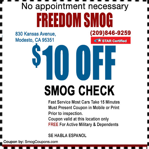 Freedom Smog smog check coupon